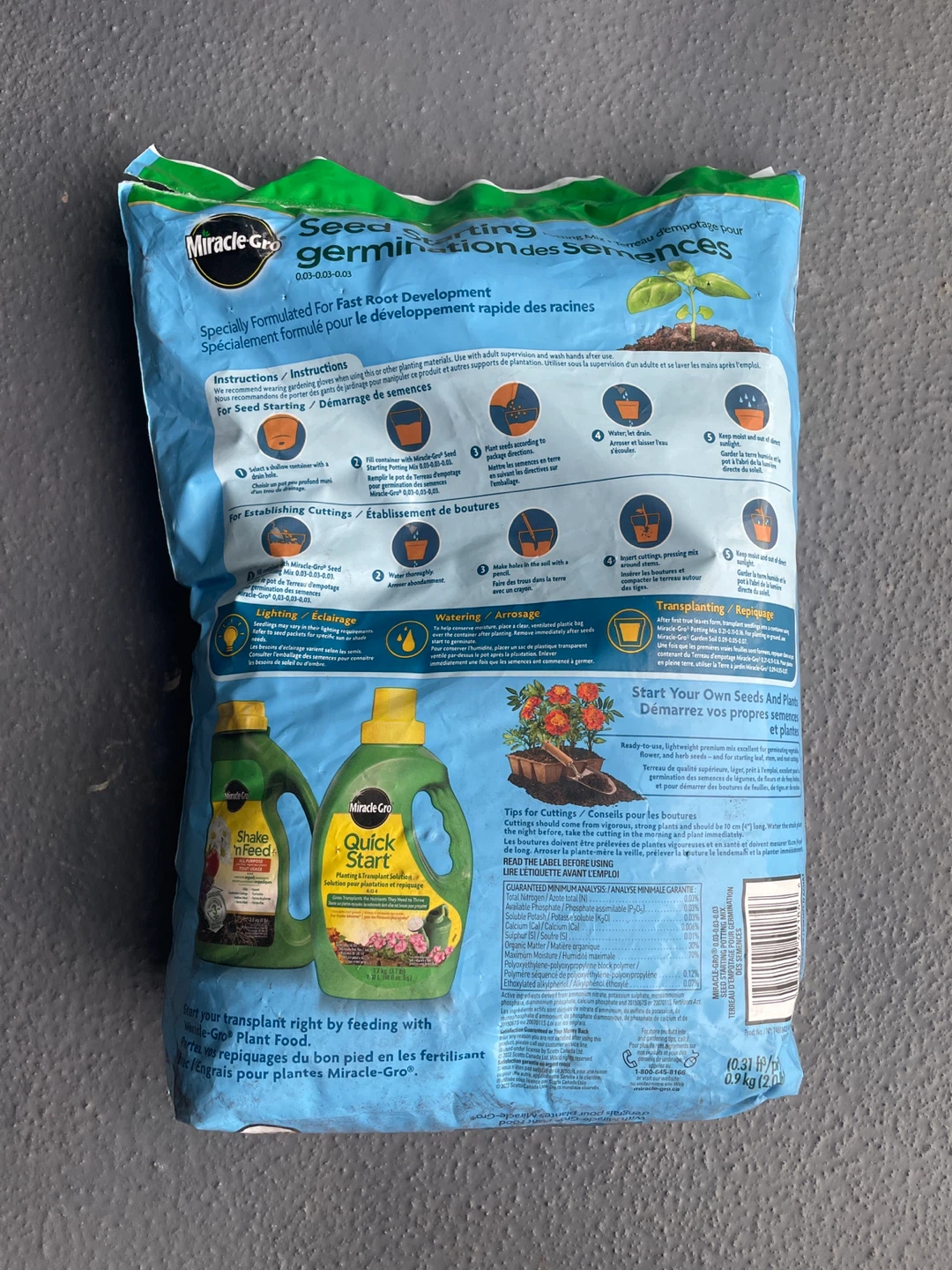 3 Bags of Miracle-Gro Seed Starting Potting Mix - 8.8L - photo 3