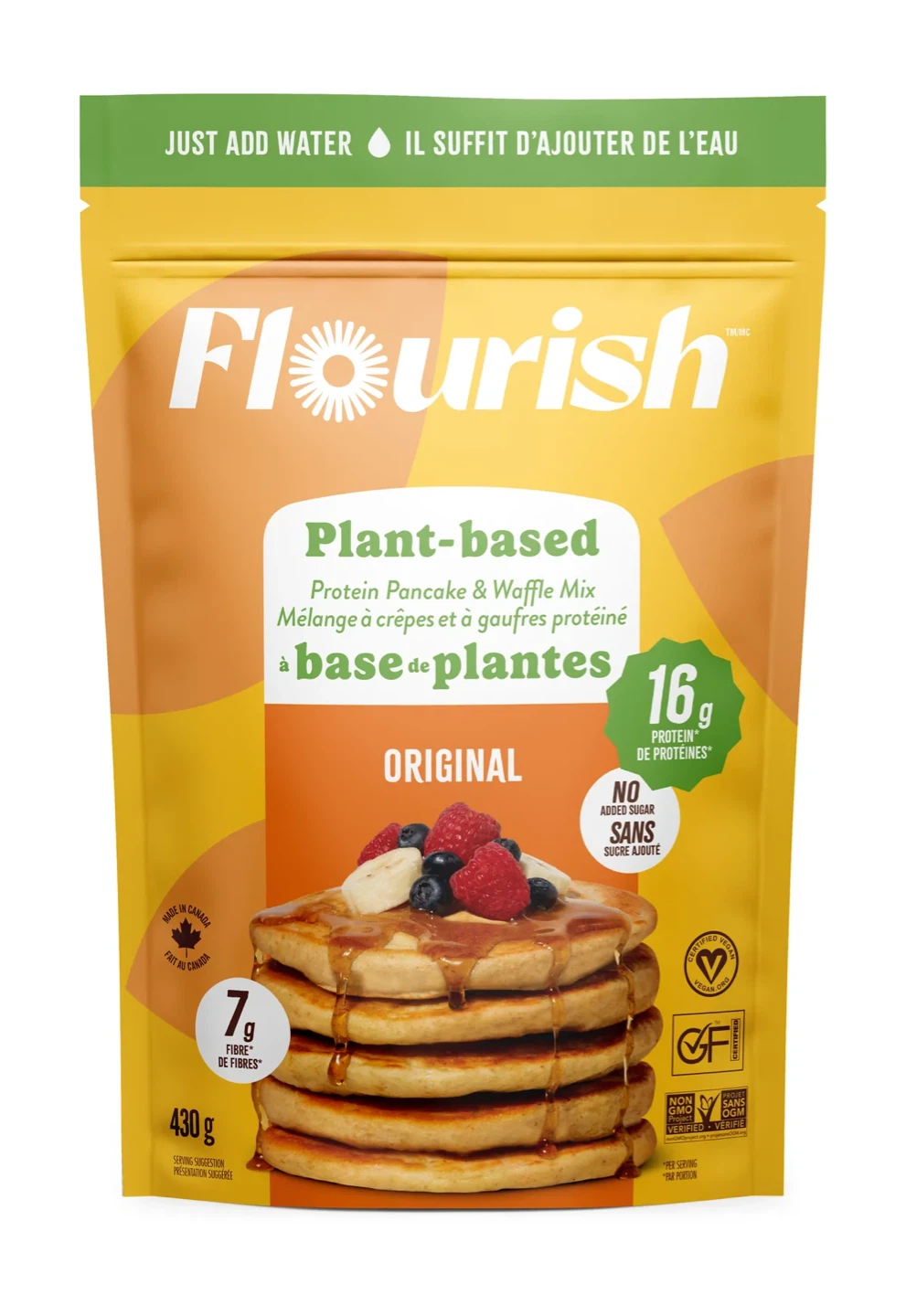 Flourish Plant-based Protein Pancake & Waffle Mix - Original