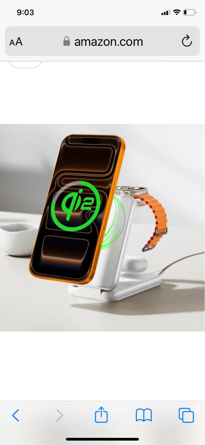 iVANKY Certified 3 in 1 Wireless Charging -iPho, Watch, Airpods