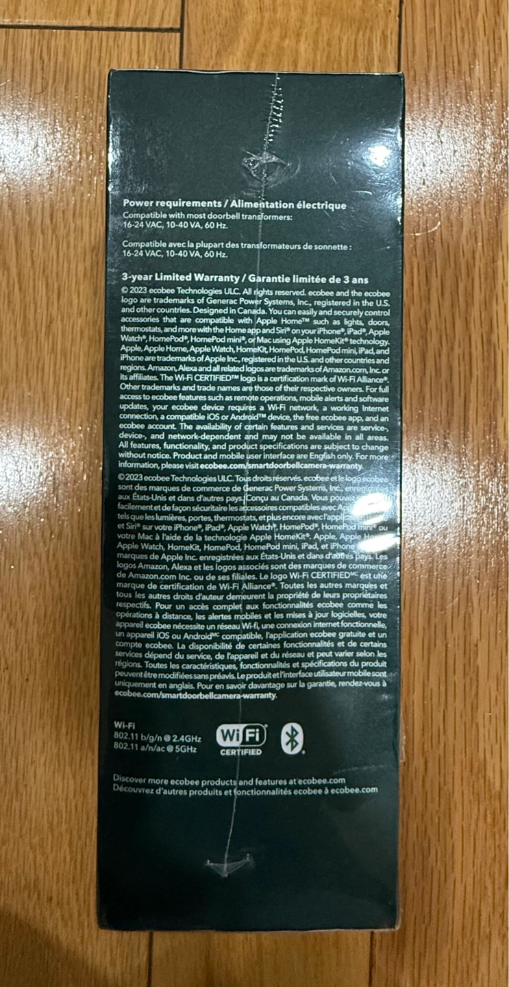 Ecobee Smart Doorbell Camera (Wired) - photo 5