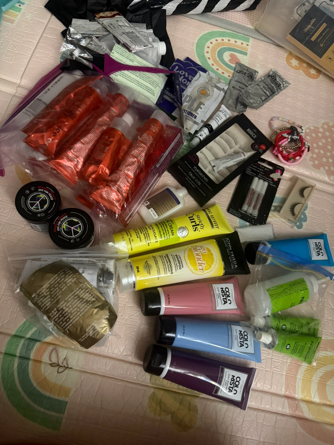 Assorted Hair Dye, Lashes & Beauty Products