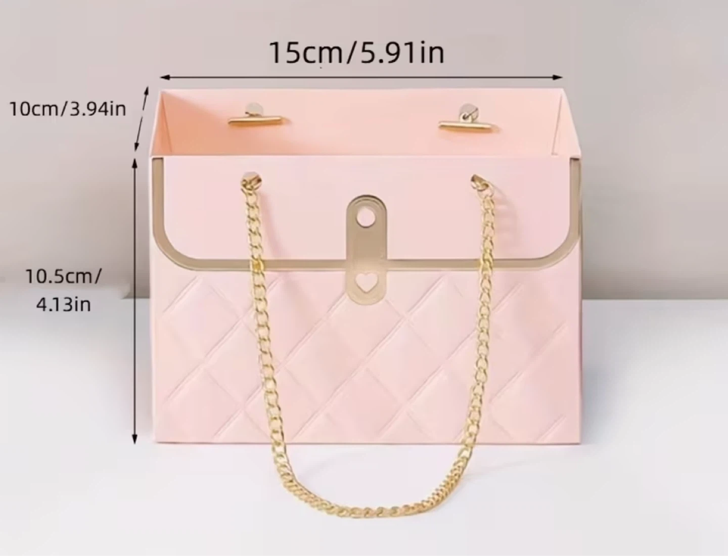 Set of 6 Purse-Shaped Gift Bags - Pink, Black, White