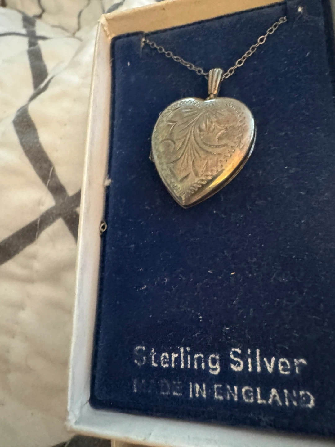 Vintage Sterling Silver Heart Locket Necklace - photo 3