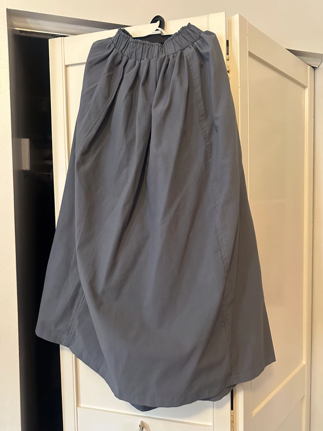 Grey Elastic Waist Skirt