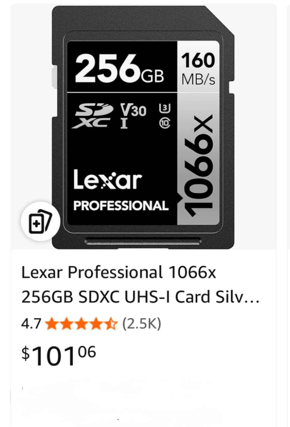 Lexar Professional 1066x 256GB SDXC UHS-I Card - photo 2