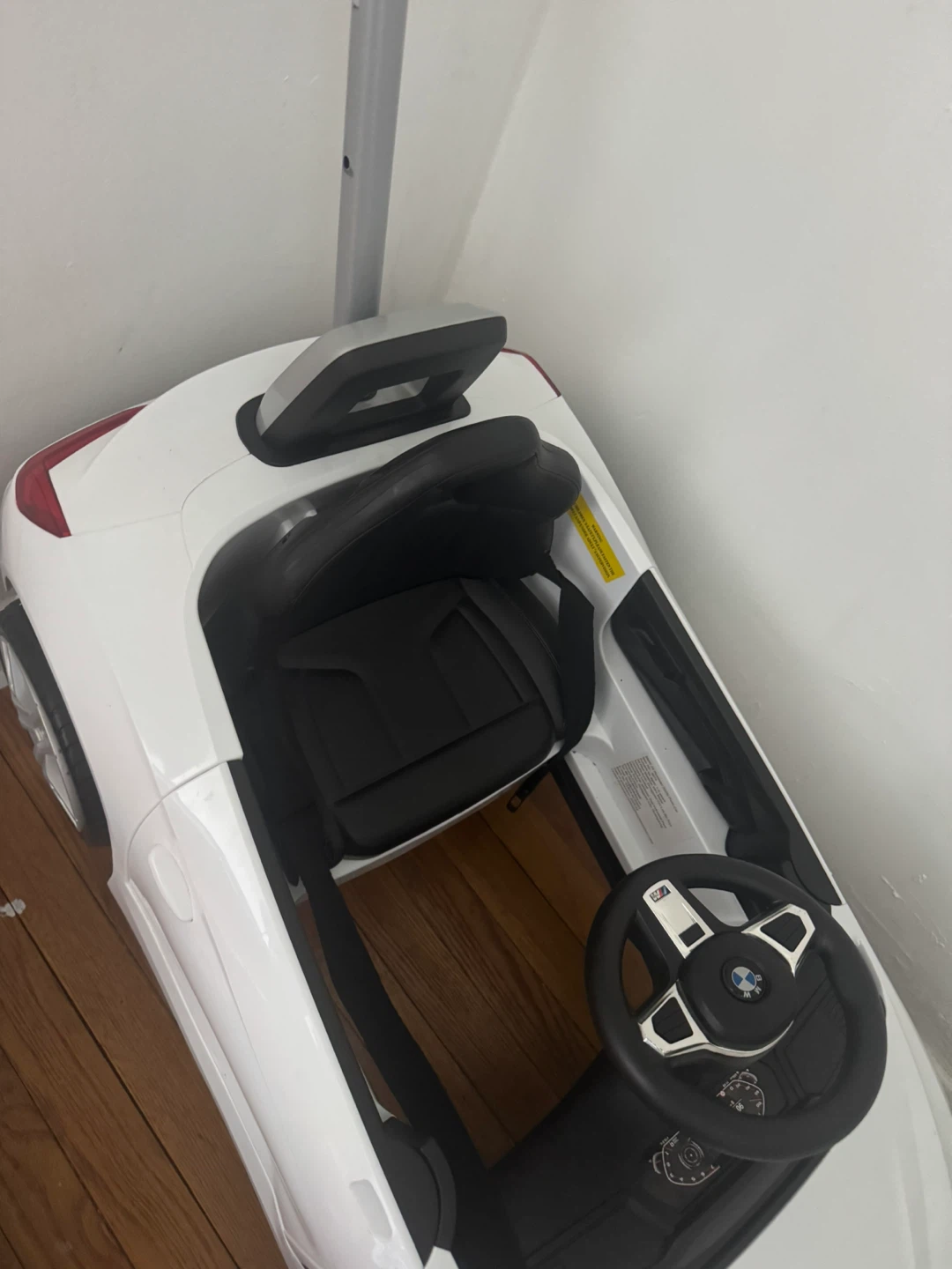 White BMW Ride-On Push Car with Handle - photo 4