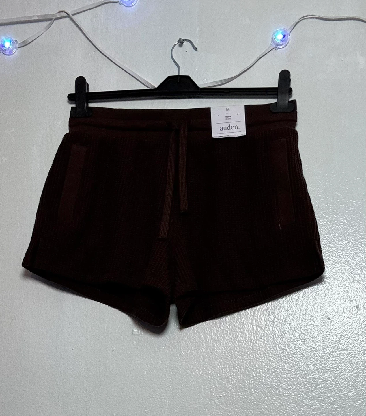 Auden Women's Waffle Shorts Size M Brown - photo 2