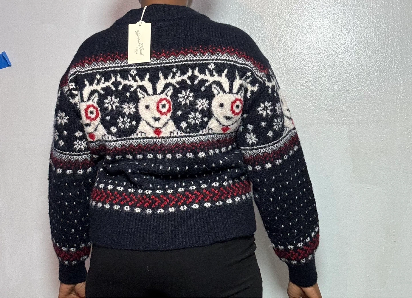 Universal Thread Navy Christmas Reindeer Sweater - photo 2
