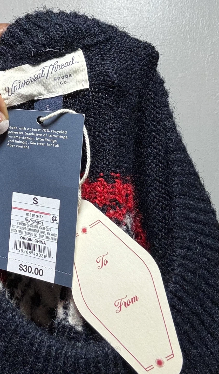 Universal Thread Navy Christmas Reindeer Sweater - photo 5