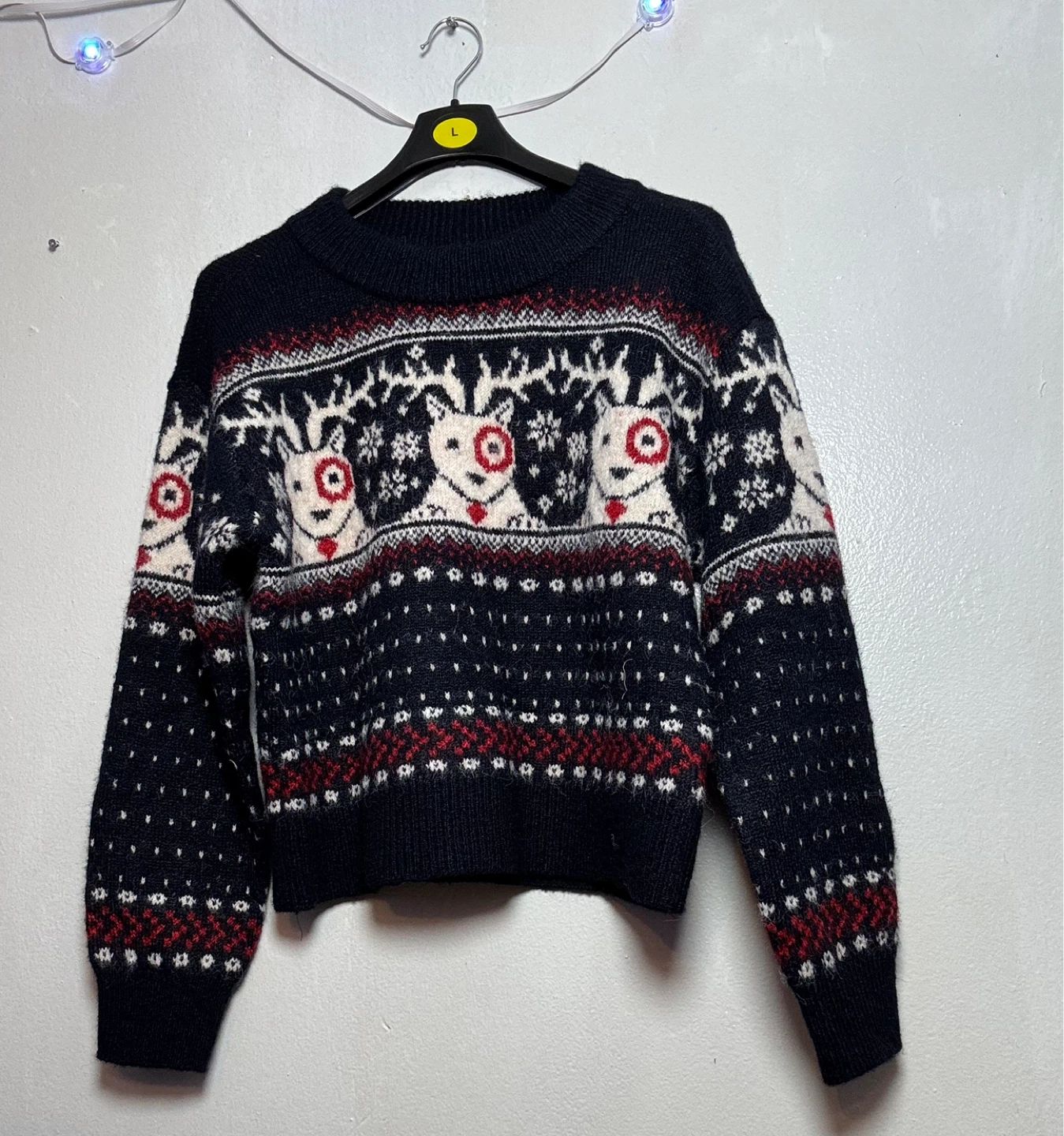 Universal Thread Navy Christmas Reindeer Sweater
