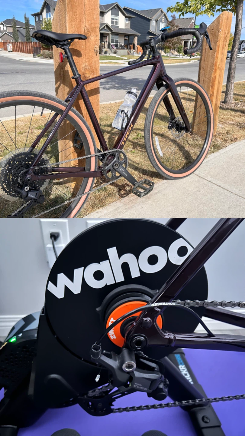Trek Gravel Bike with Wahoo Trainer