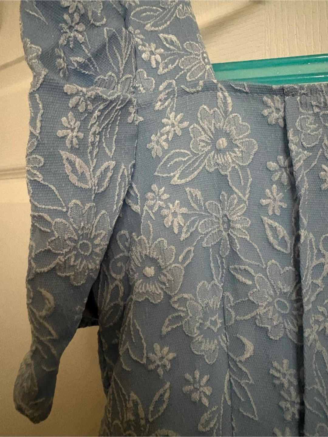 Blue Lace Puff Sleeve Dress - photo 2