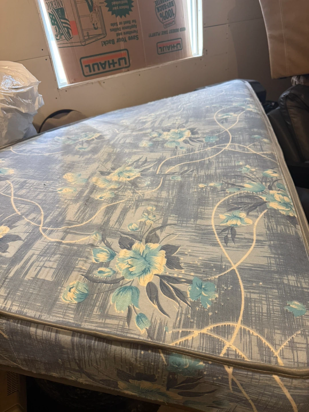 Floral Print twin size  Mattress, with box spring.