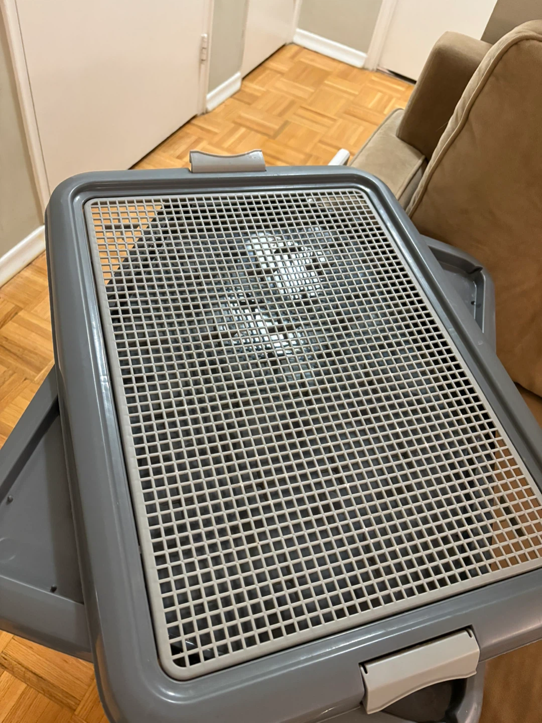 Grey Pet Litter Box Tray