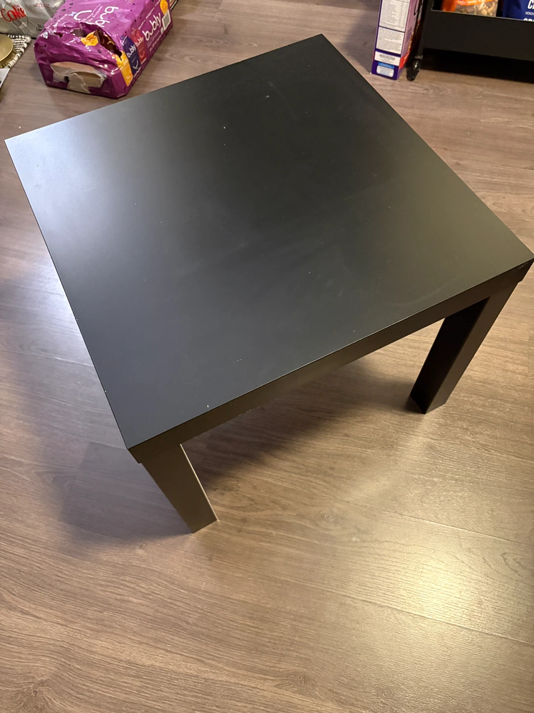Ikea Black Square Coffee Table - photo 2