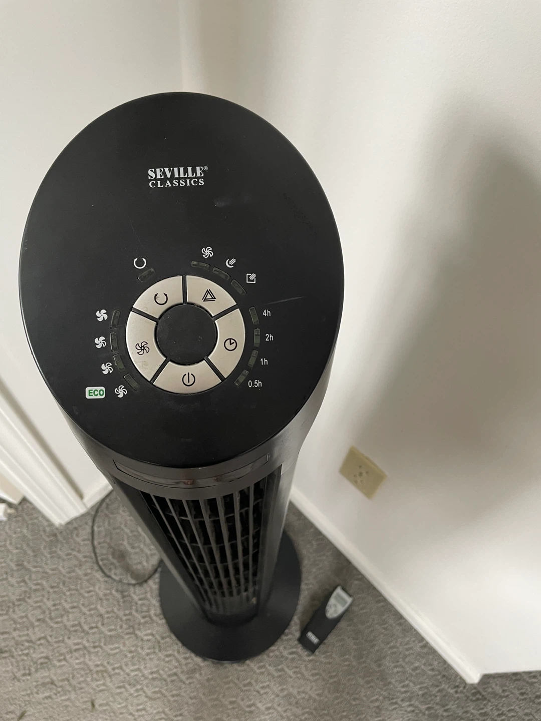 Seville Classics Tower Fan with Remote