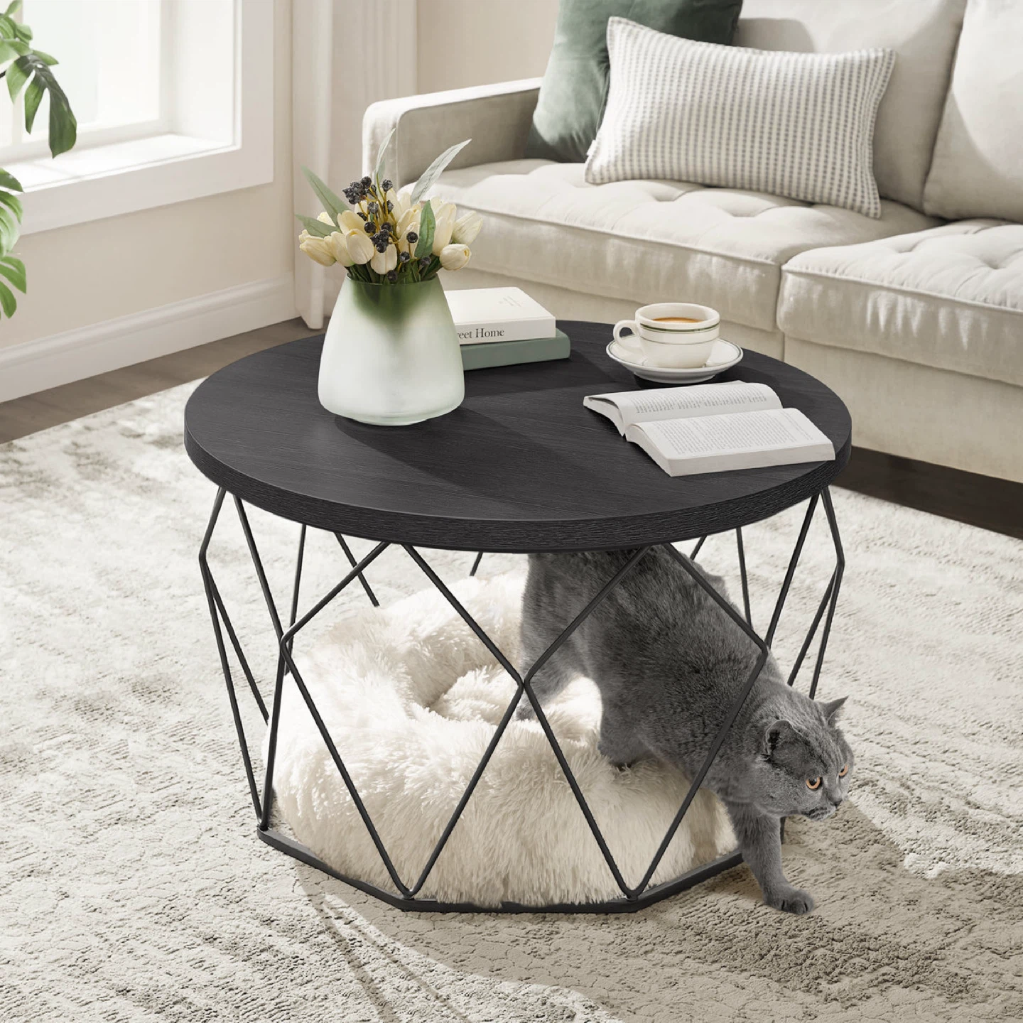 VASAGLE Black Coffee Table – Brand New, Boxed 🪑
