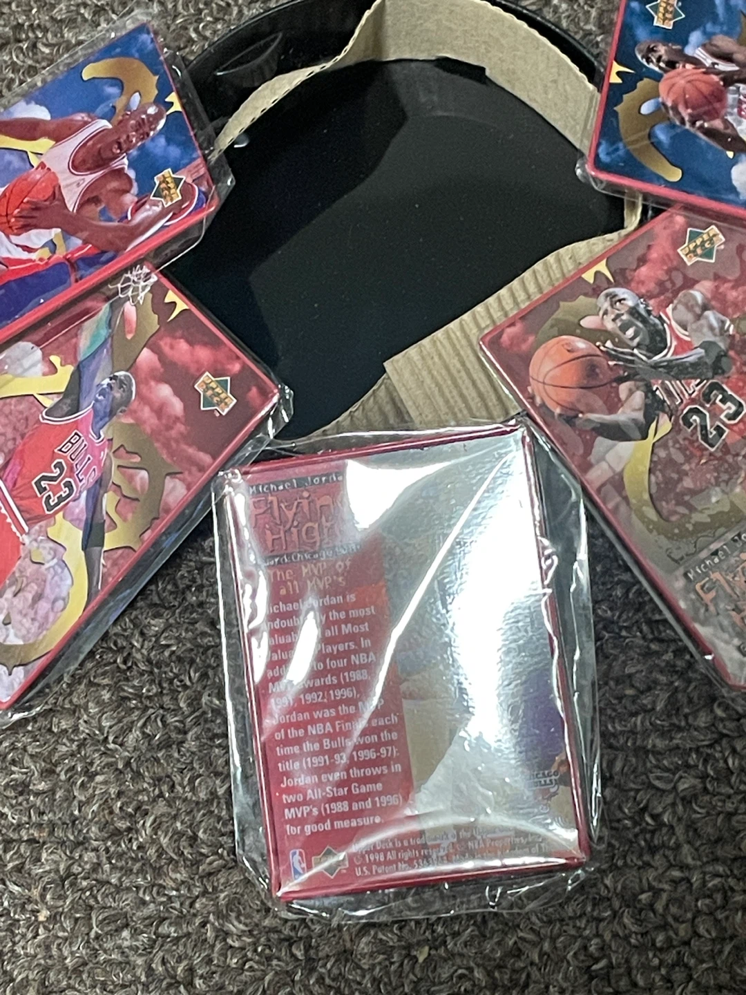 Michael Jordan Flying High Trading Cards and Coaster Set - photo 2