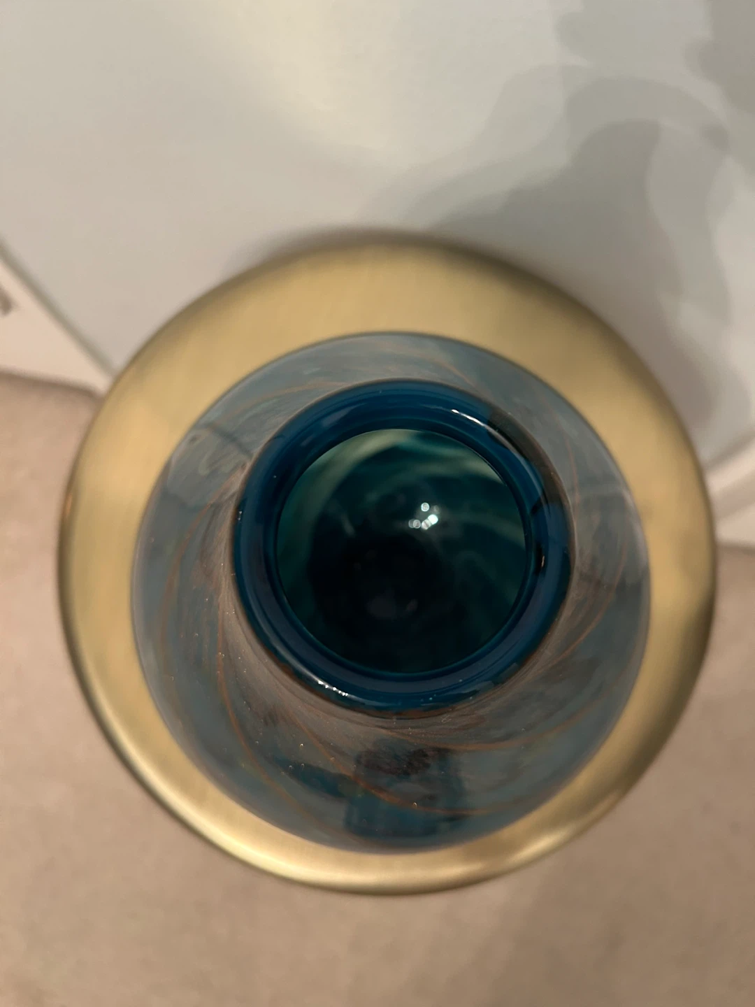 Seaview Swirl Bottle Vase 11in - photo 2