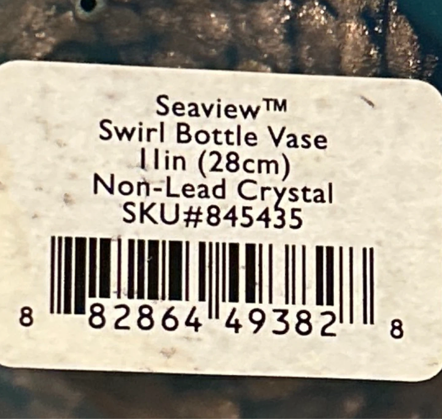 Seaview Swirl Bottle Vase 11in - photo 5