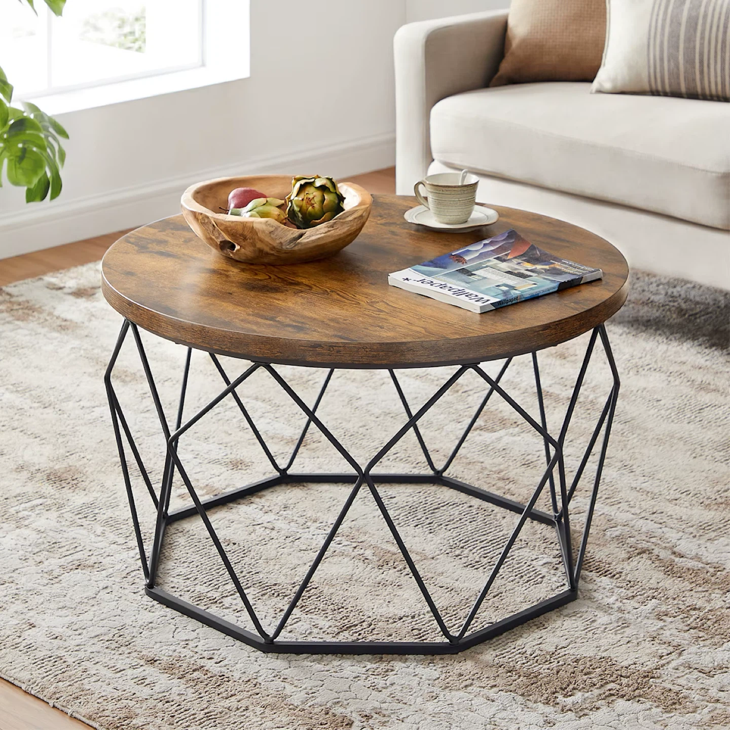 VASAGLE Rustic Brown Coffee Table – Brand New, Boxed 🪑 - photo 2