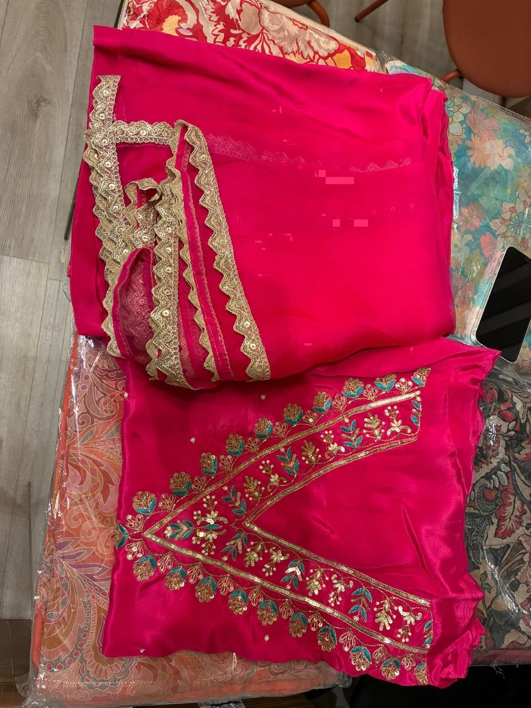 Pink Embroidered Indian Suit