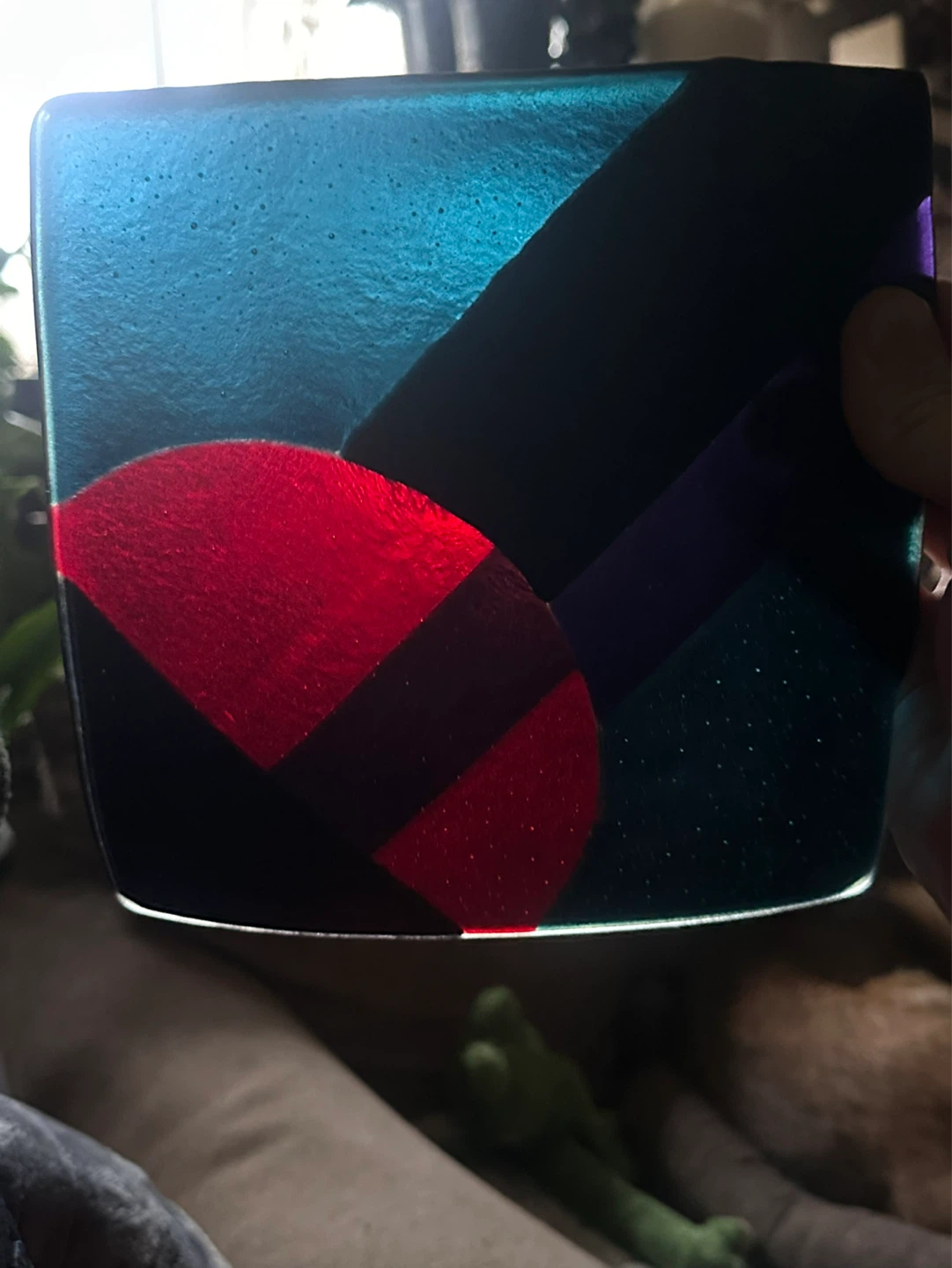 2001 Fused Dichroic Glass Plate Bill Glass Jr. Cherokee - photo 4