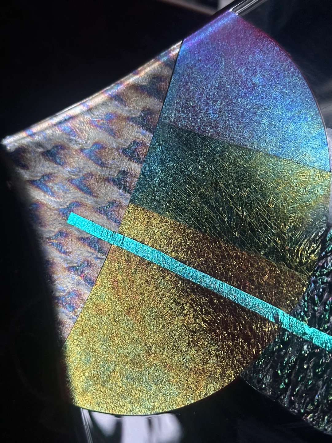 2001 Fused Dichroic Glass Plate Bill Glass Jr. Cherokee - photo 2