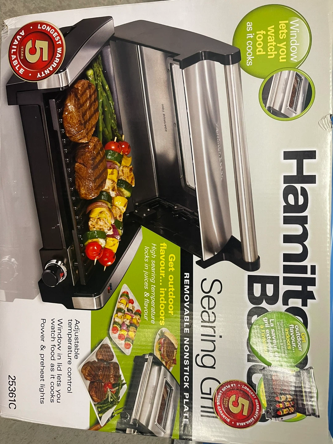 Hamilton Beach Searing Grill with Removable Nonstick Plate