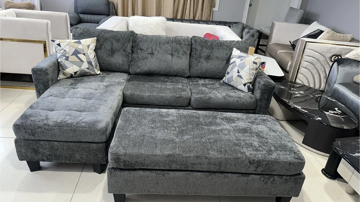 Sectional Sofa with Ottoman
