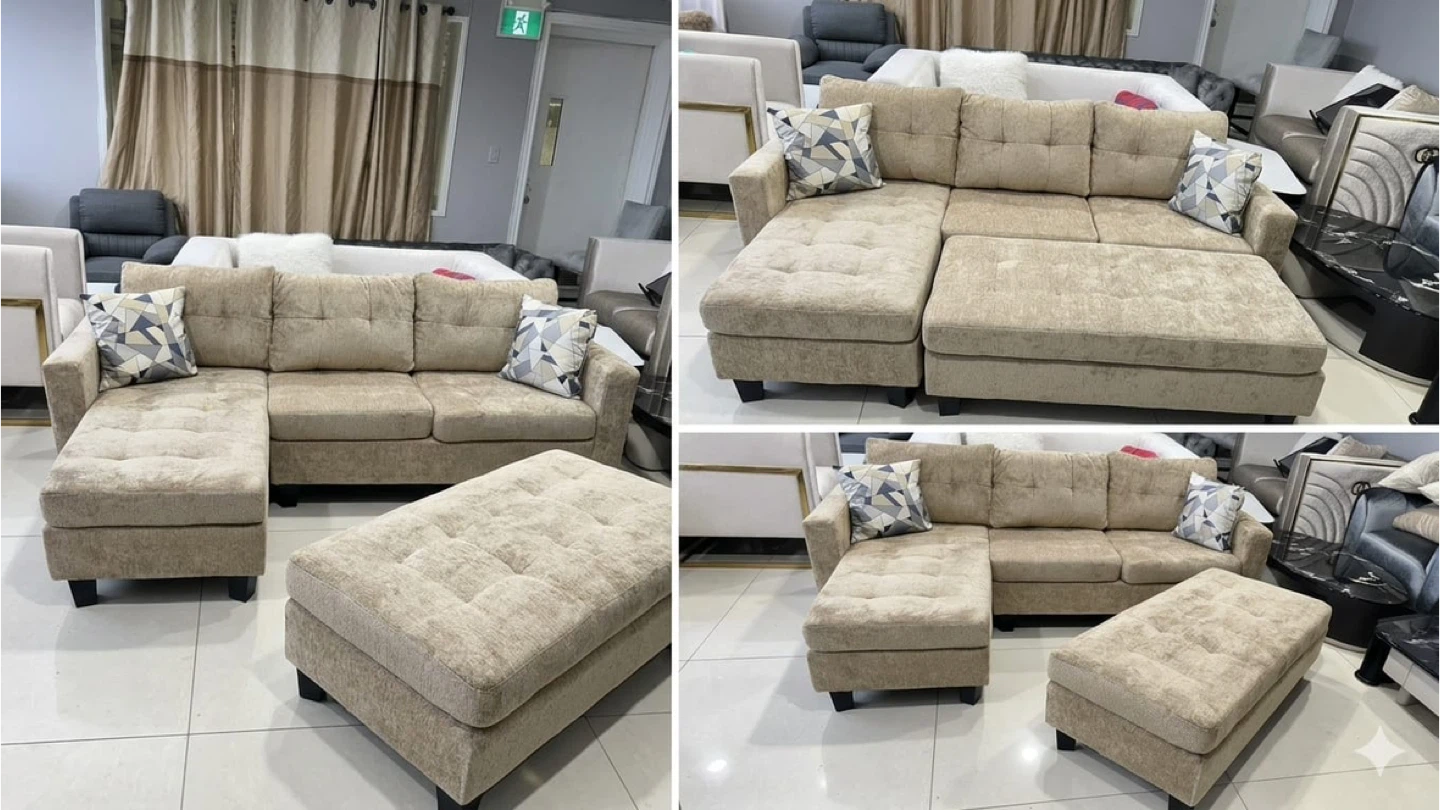 Sectional Sofa with Ottoman - photo 4