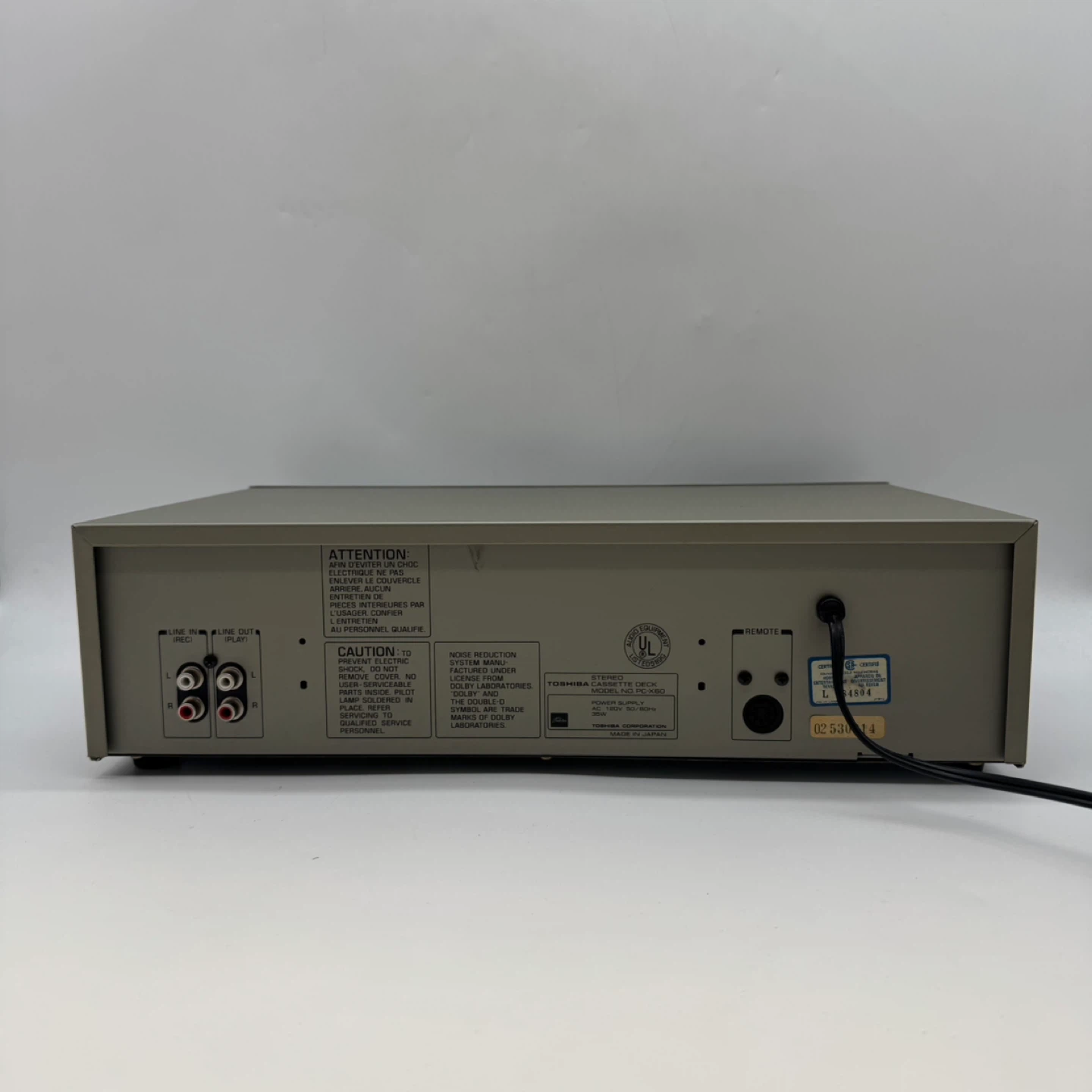 Vintage 1980s Aurex Toshiba PC-X60 Cassette Deck Tested Japan - photo 5
