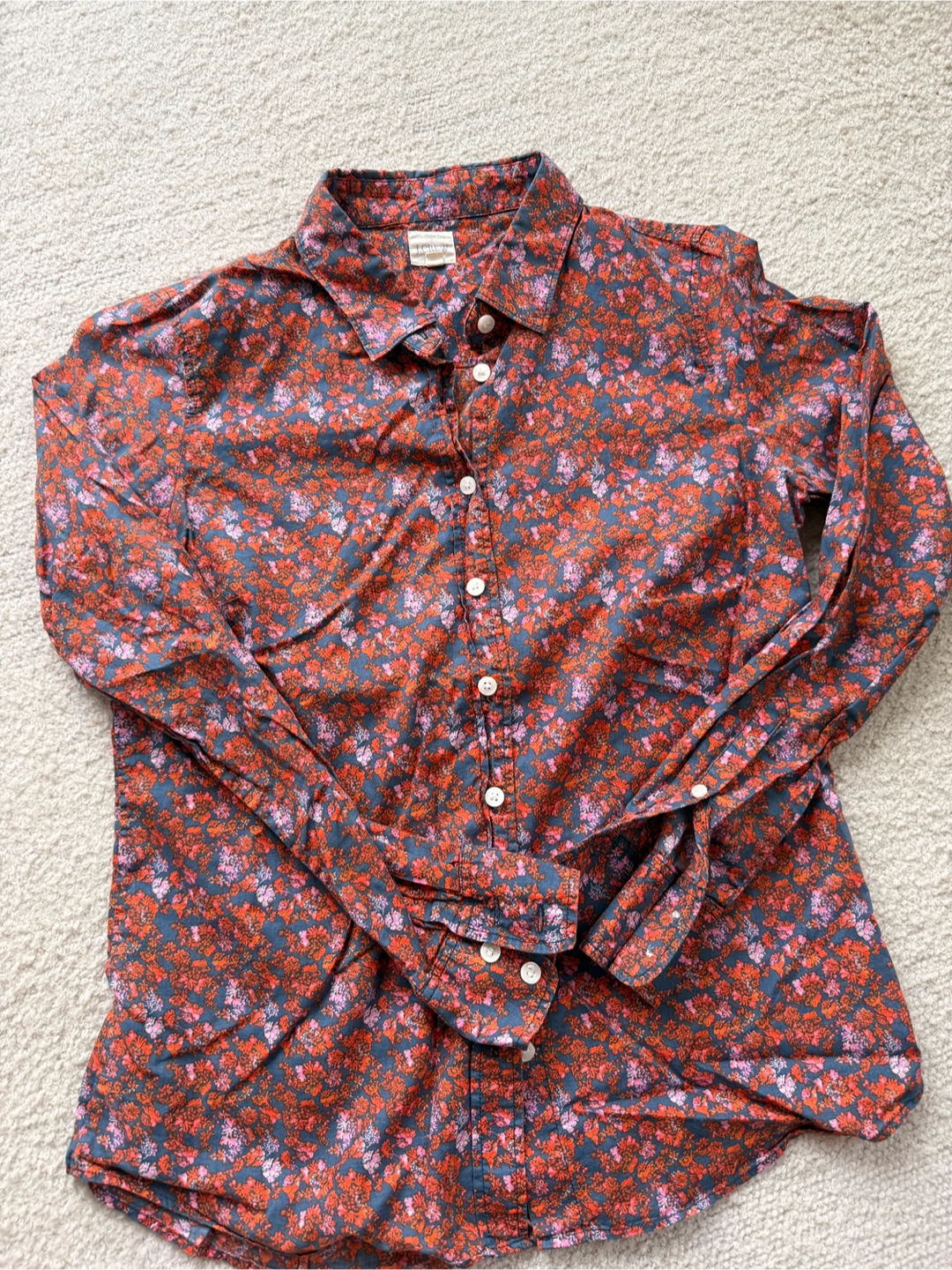 J.Crew Floral Long Sleeve Button-Up Shirt