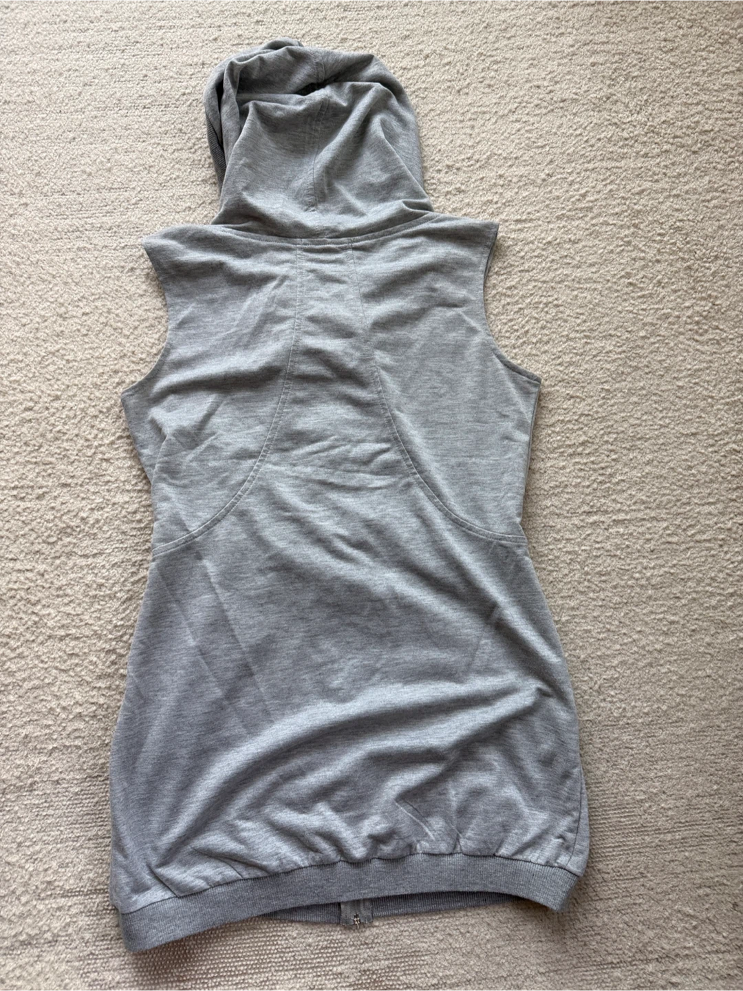 Grey Sleeveless Hooded Vest - photo 2