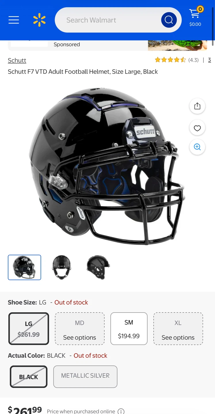 Schutt F7 VTD Adult Football Helmet - Size L - photo 4