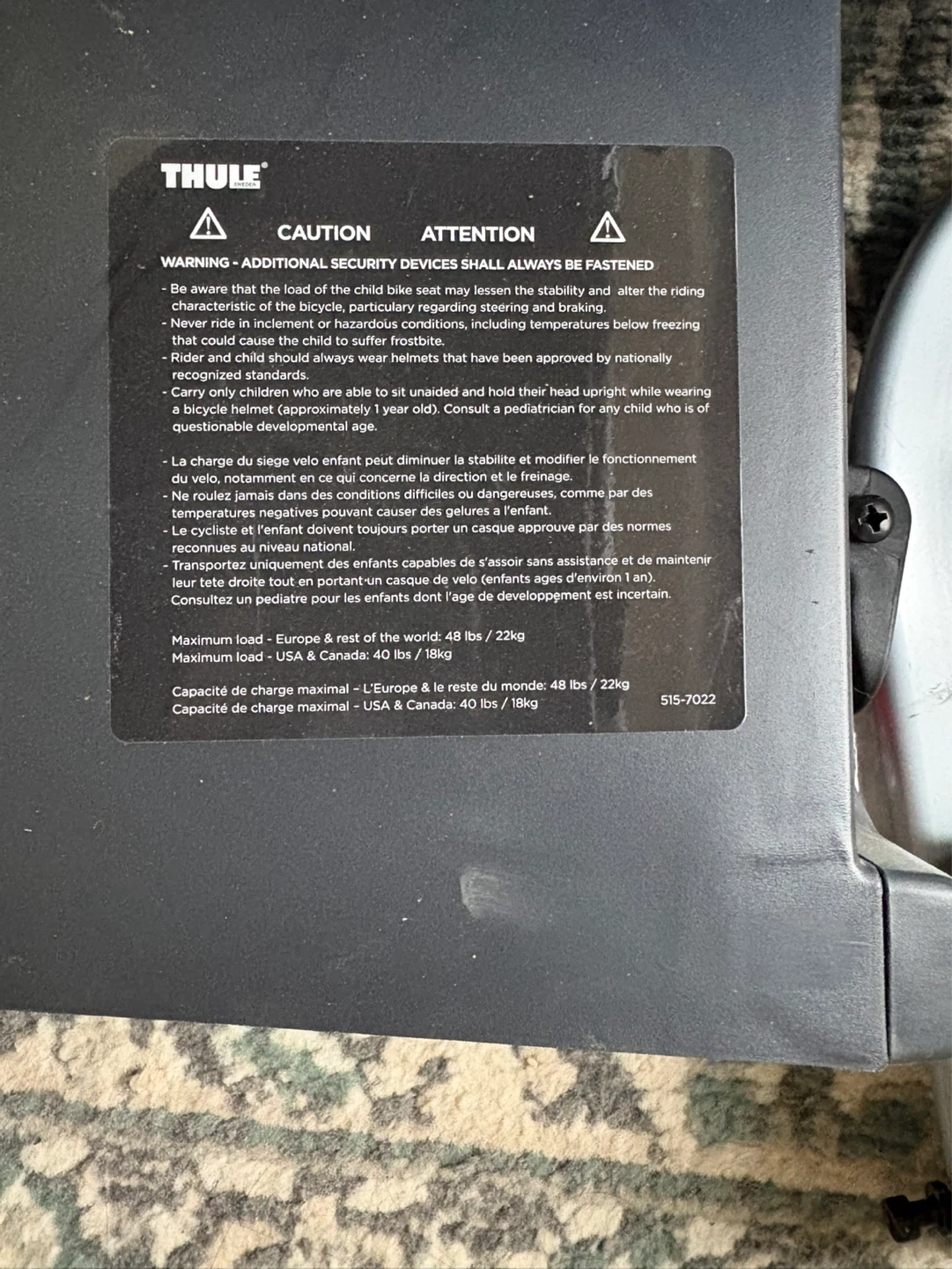Thule Yepp Maxi Child Bike Seat - photo 3