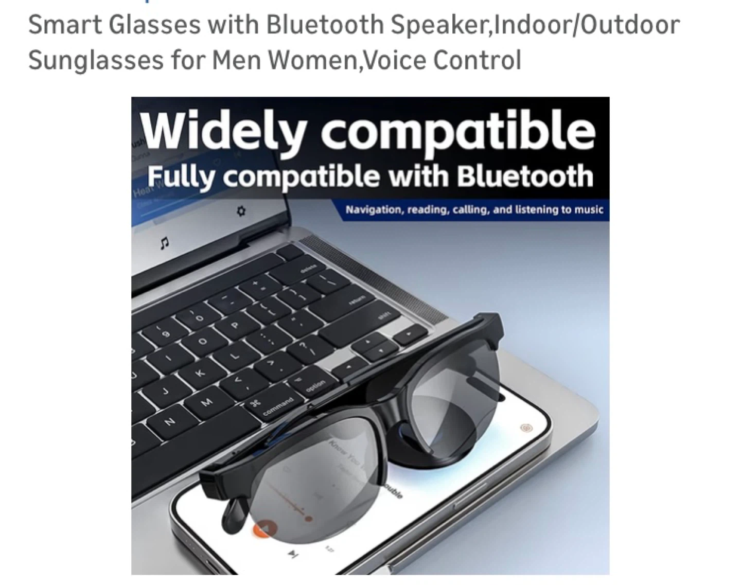 Smart Glasses with Bluetooth Speaker - photo 4