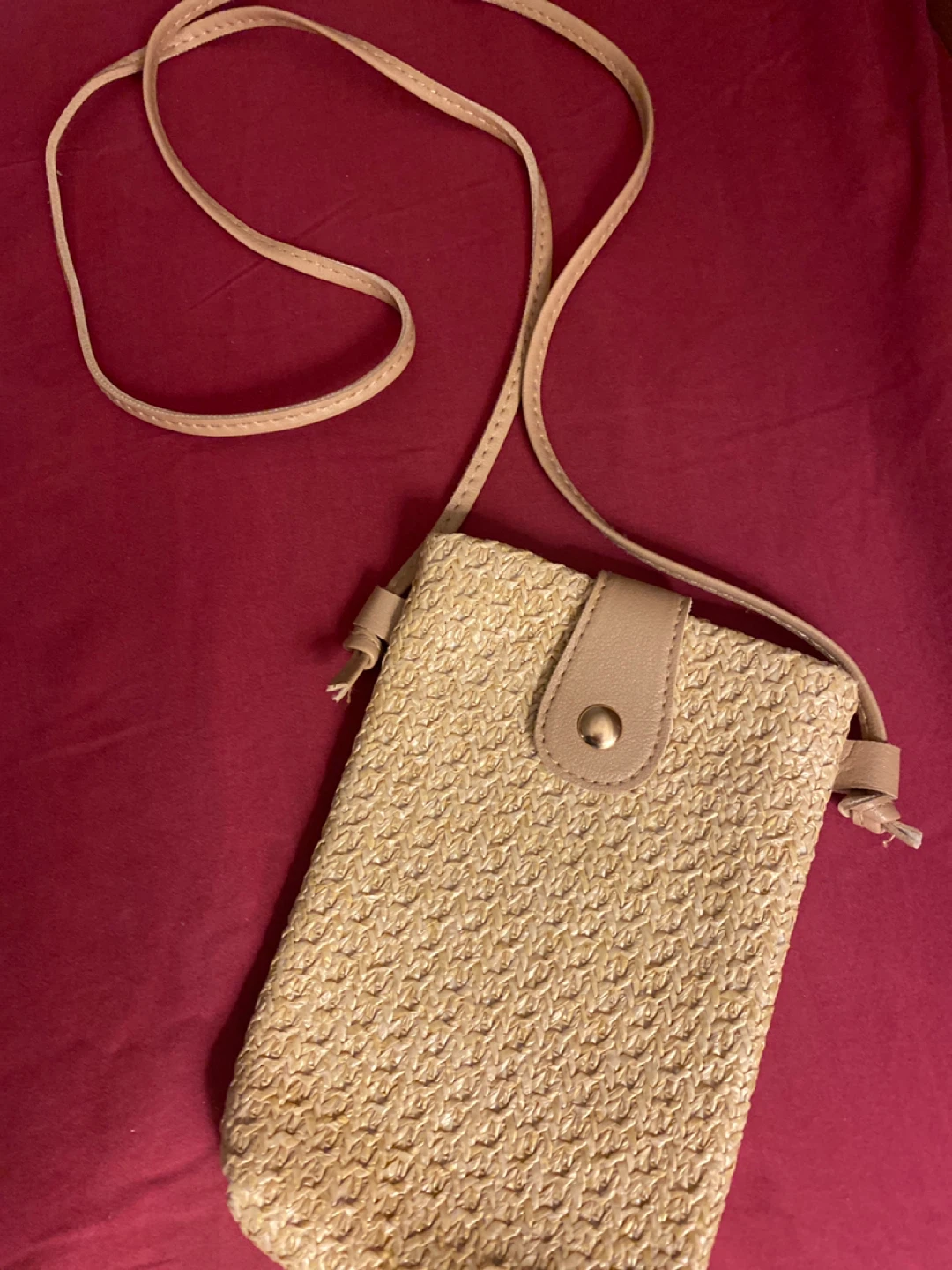 Straw crossbody phone bag - photo 2