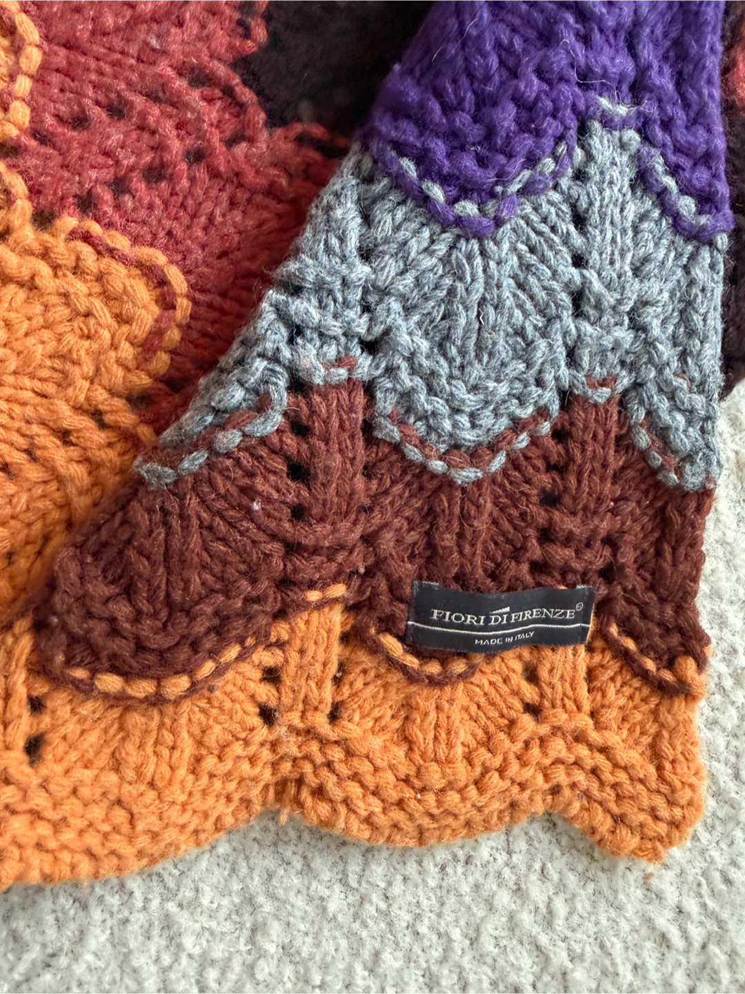 Fiori di Firenze Knit Wool Scarf