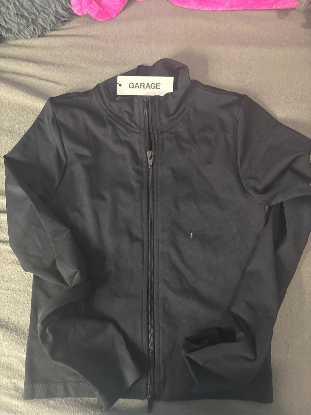 Garage Black Sydney Seamless Zip Jacket - Medium
