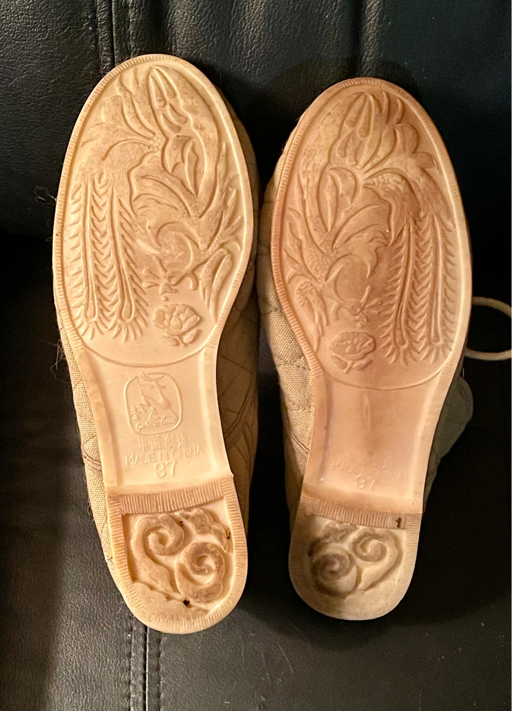 Vintage Quilted Canvas Ankle Boots Size 37 - photo 3