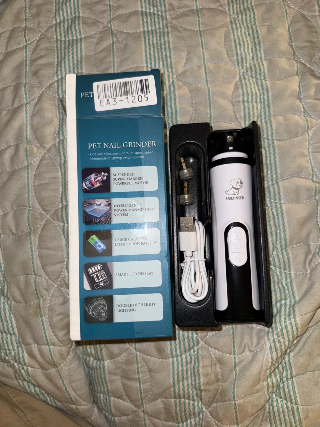 SMEHNSER Pet Nail Grinder with Smart LCD Display - photo 2