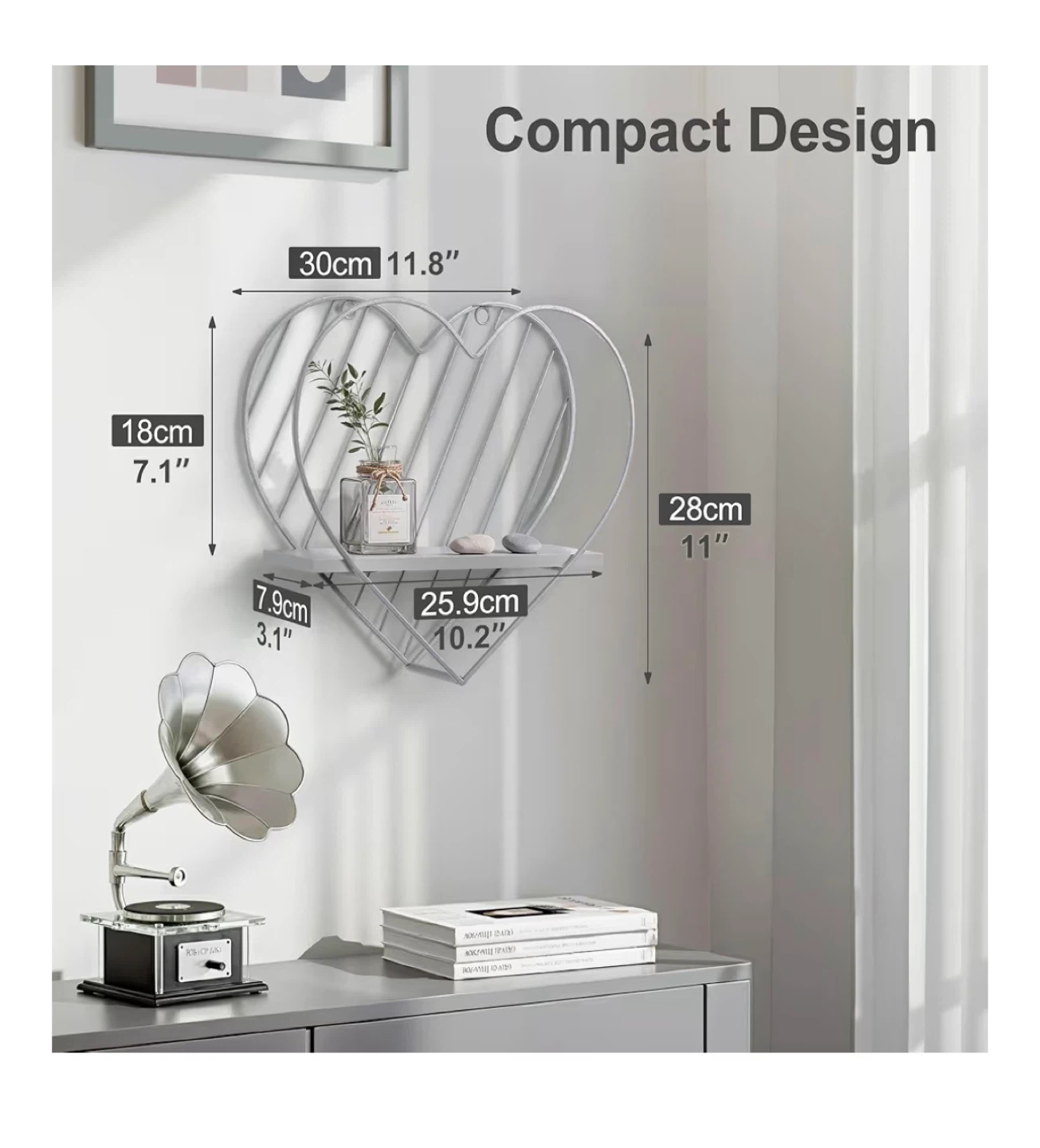 Heart Shaped Wall Shelf - photo 3