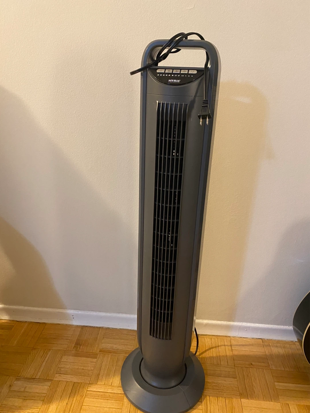 Seville Classics Oscillating Tower Fan - Grey