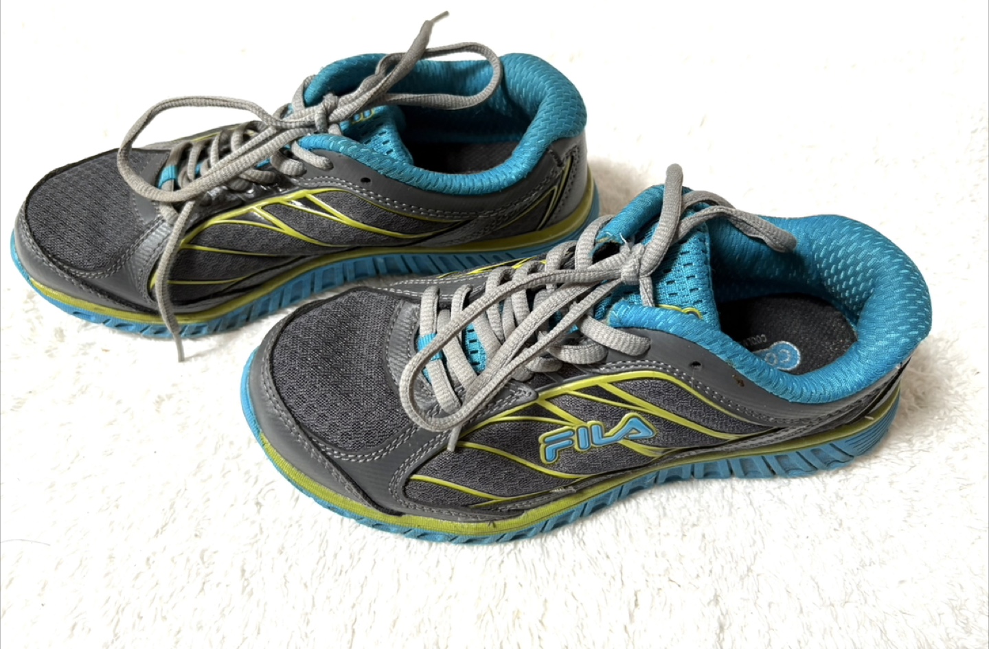 Fila Running Shoes - Gray/Blue/Lime - photo 3