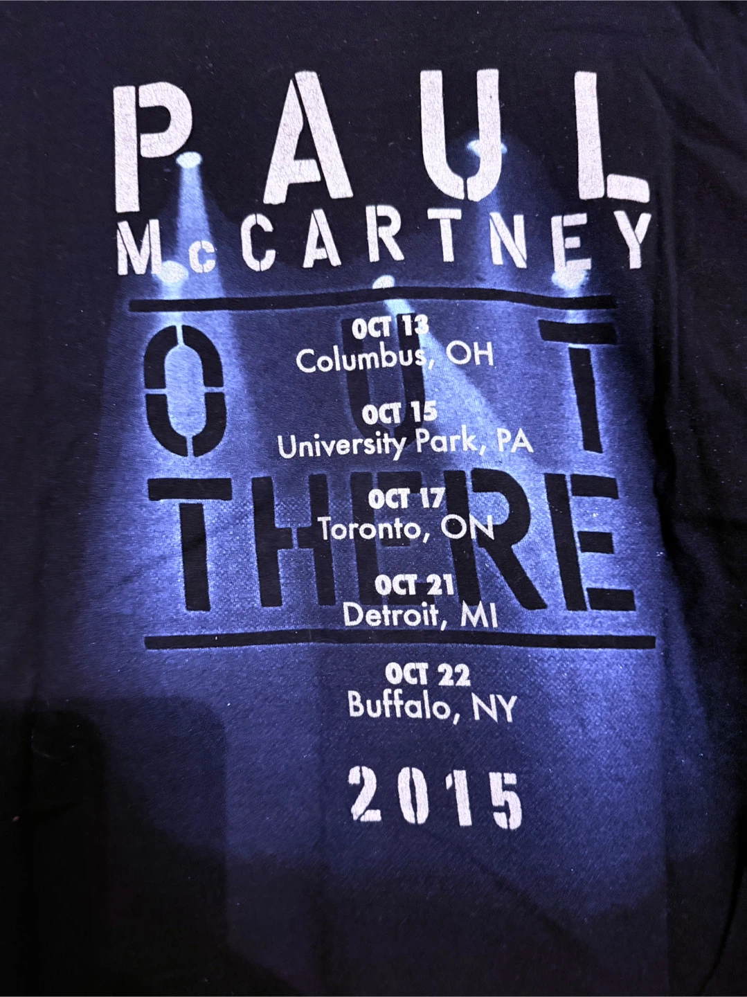 Paul McCartney Out There Tour T-Shirt Size L - photo 4