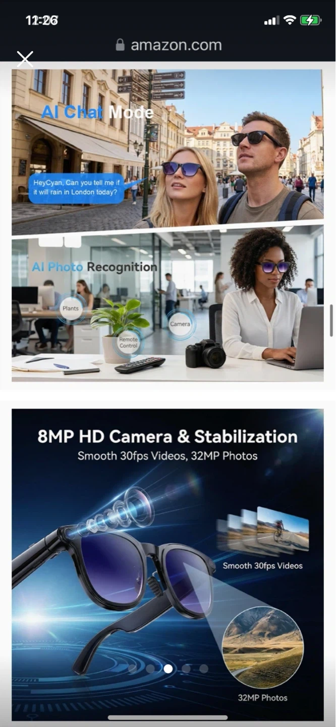 AMZISH AI Smart Glasses with Camera - photo 3