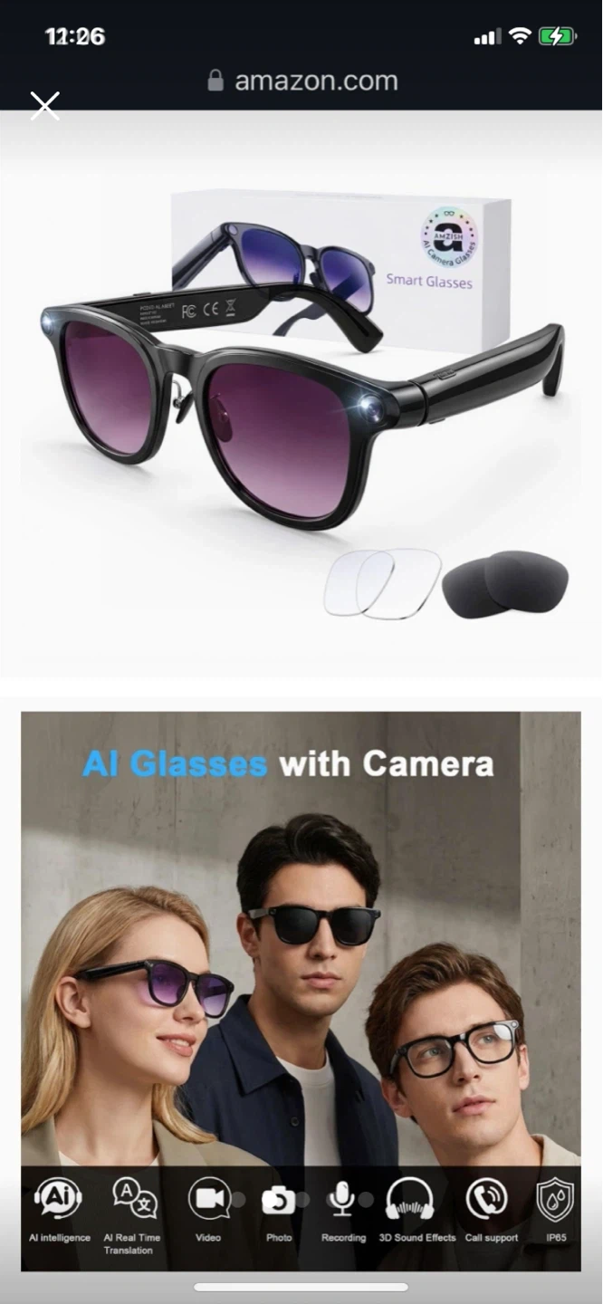AMZISH AI Smart Glasses with Camera - photo 2