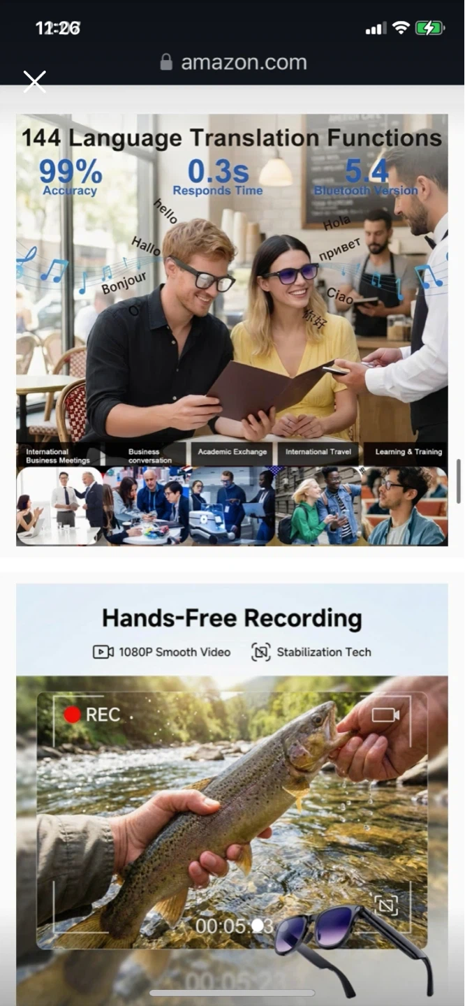 AMZISH AI Smart Glasses with Camera - photo 4