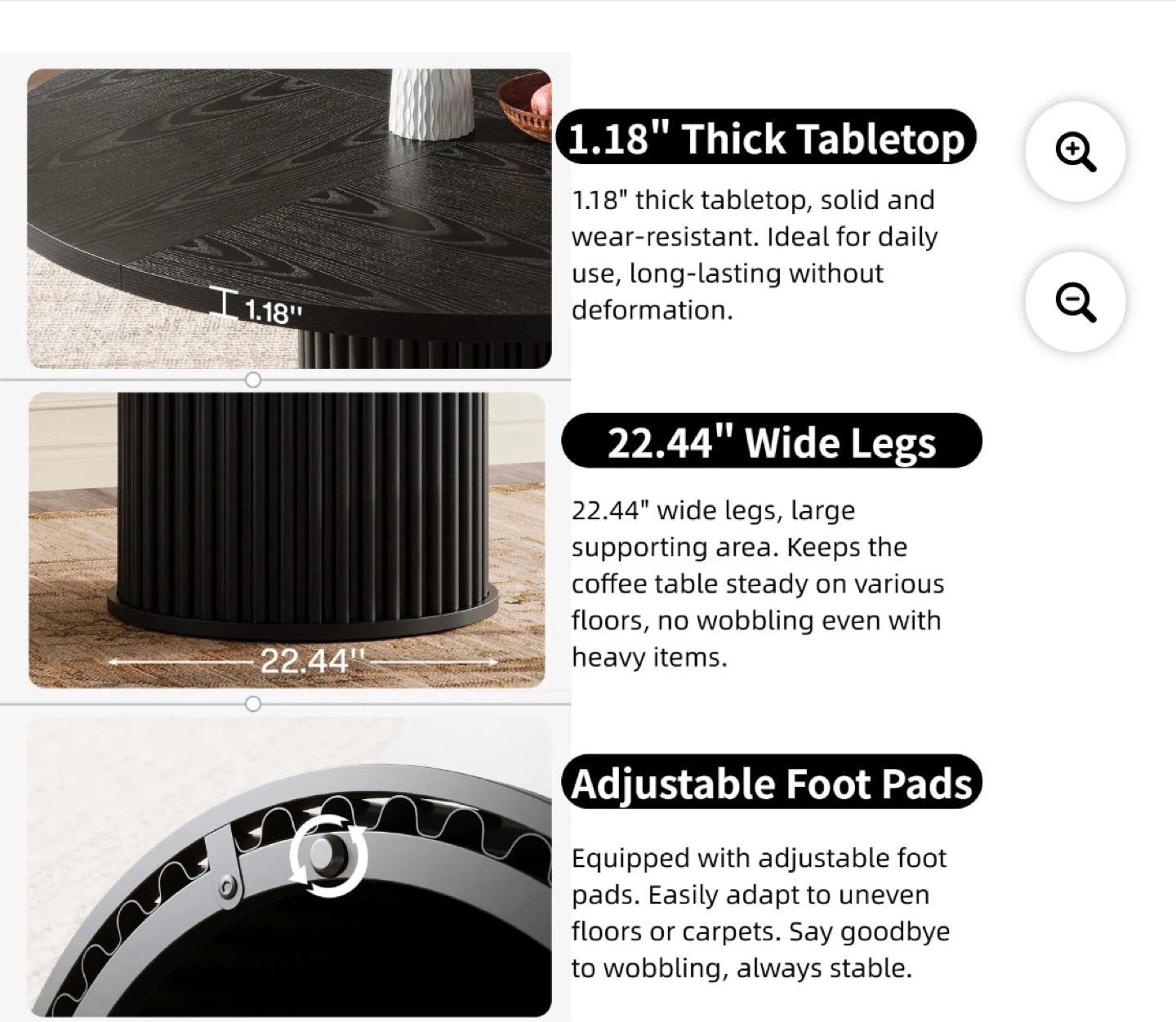 Black Round Dining Table - photo 3